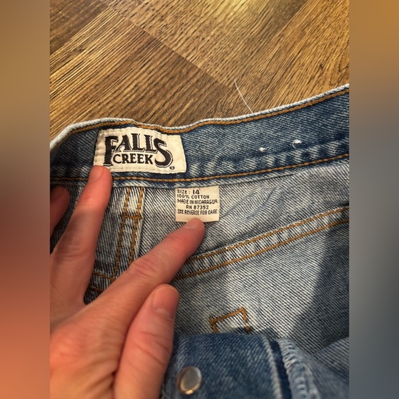 Vintage Falls Creek Women's Blue Jean Shorts size 14 jorts denim basic - Picture 8 of 9